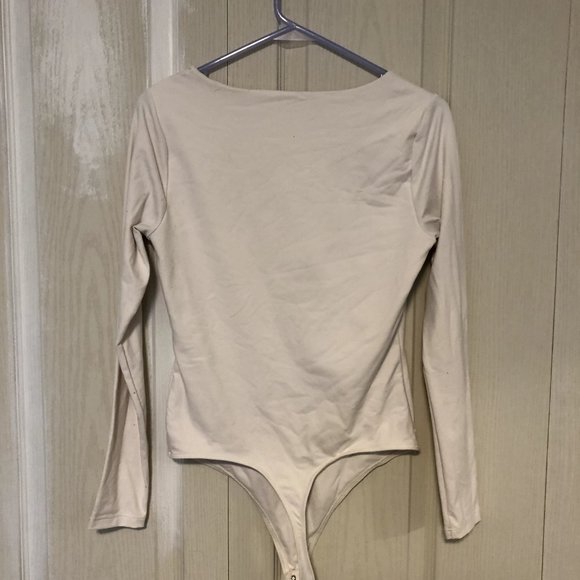 A&F White Long Sleeve Bodysuit Size S - Picture 4 of 5